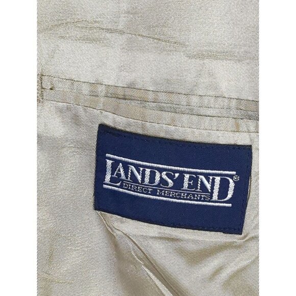 Lands End Sport Coat Blazer Jacket Mens 43R Brown Wool 2 Button - Picture 8 of 14